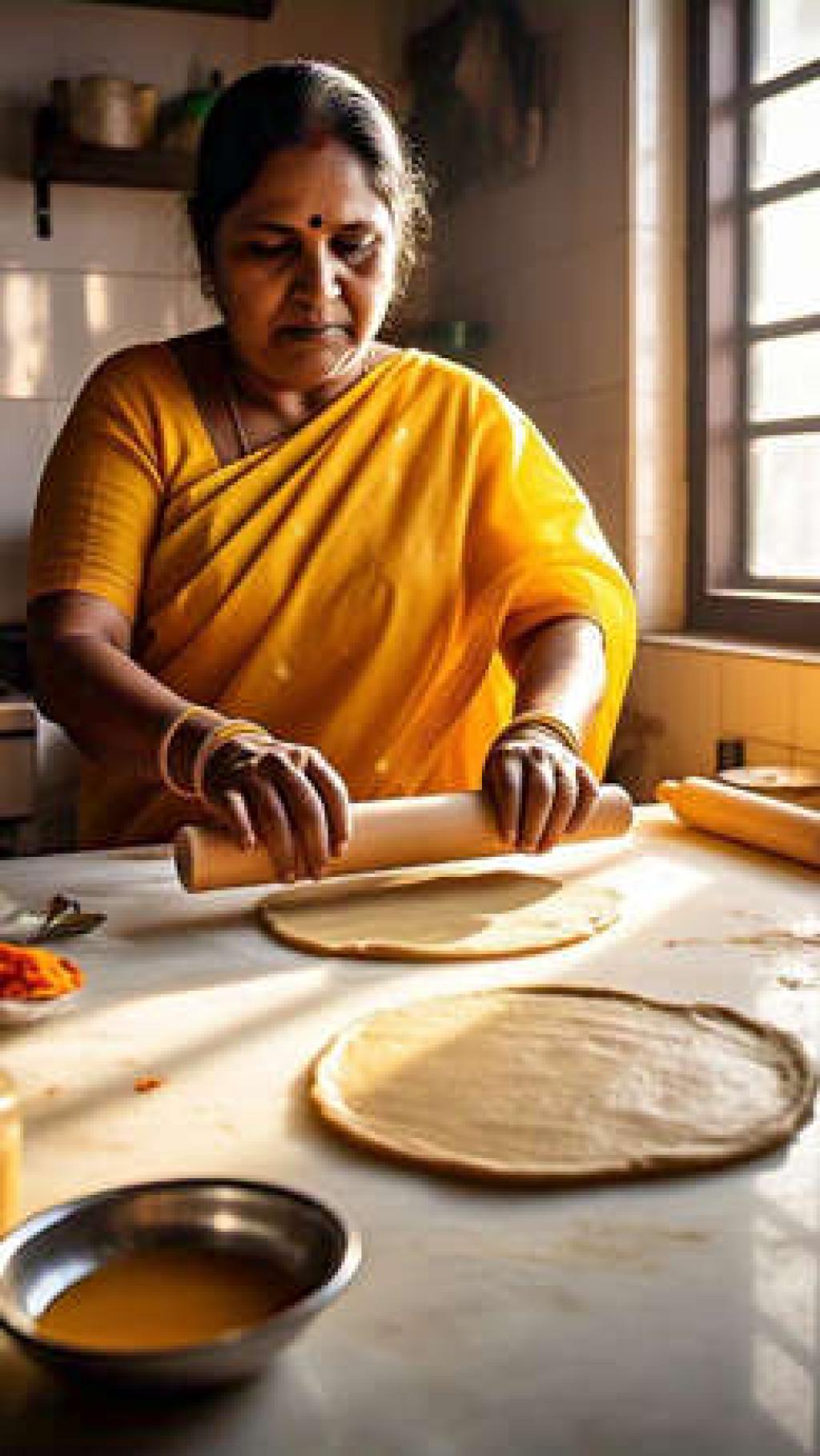 किचन की स्लैब पर रोटी बेलना सही होता है या गलत?