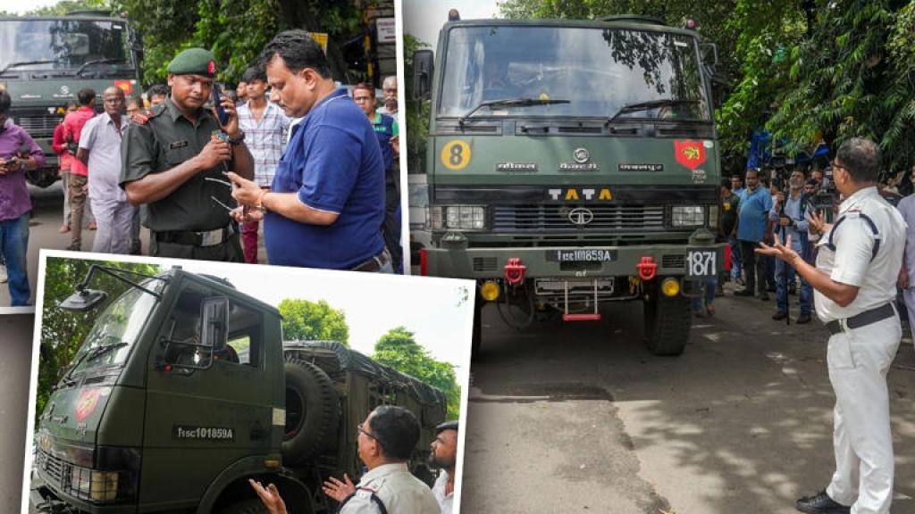 कोलकाता में सेना बनाम ममता सरकार, कल जवानों ने हटाया था टीएमसी का स्टेज, आज बंगाल पुलिस ने मिलिट्री का ट्रक रोका
