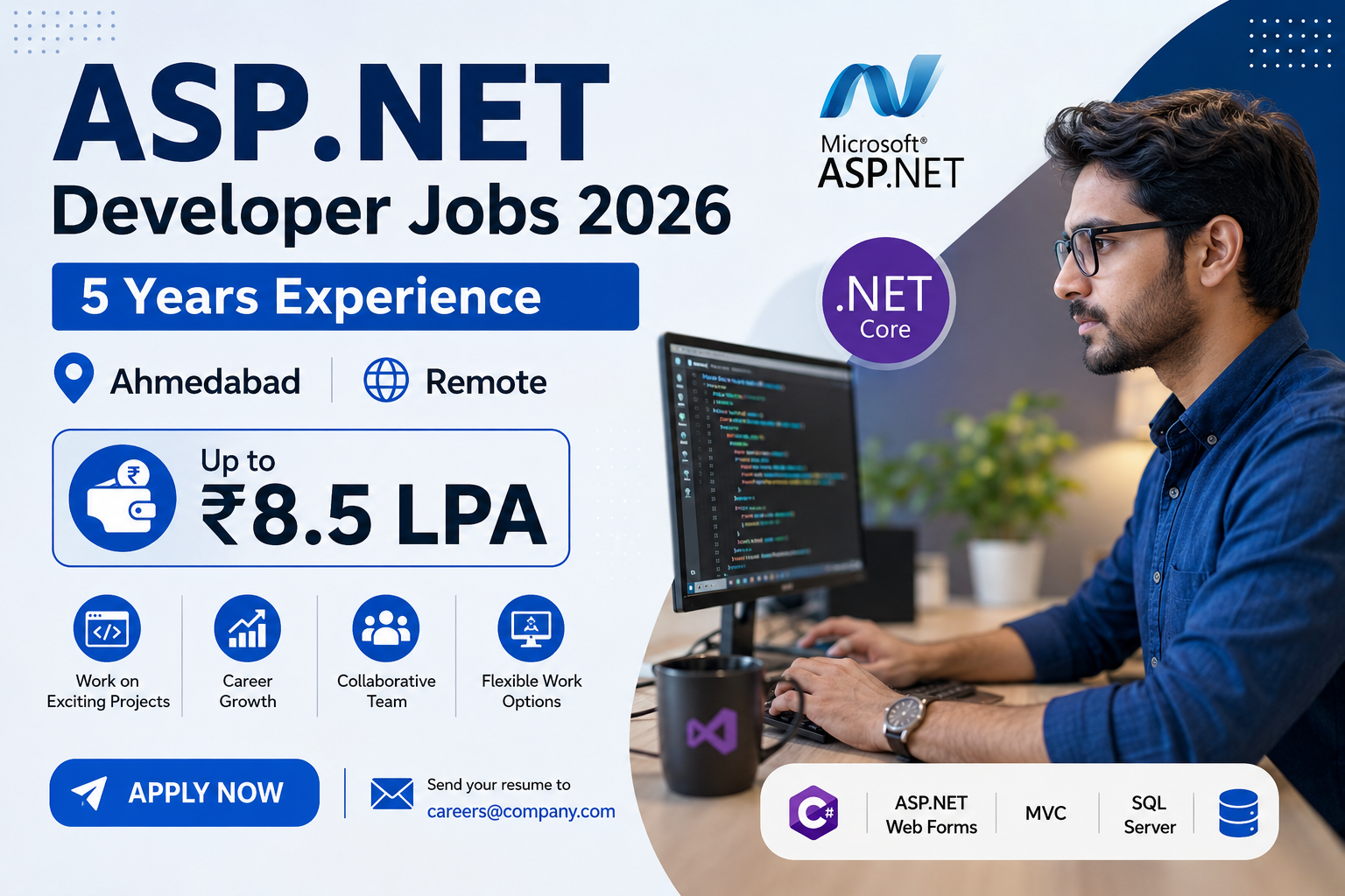 ASP.NET Developer Hiring 2026 – Ahmedabad / Remote