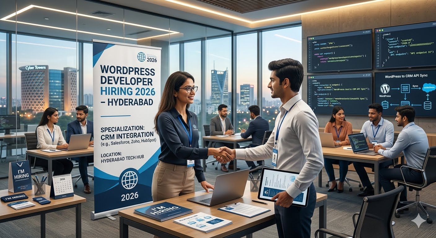 WordPress Developer Hiring 2026 – Hyderabad | CRM Integration