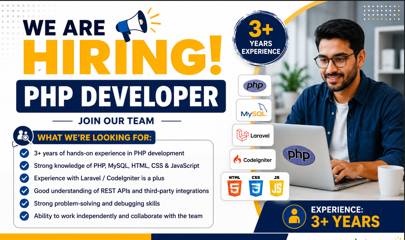 PHP Developer Jobs | 3+ Years Experience
