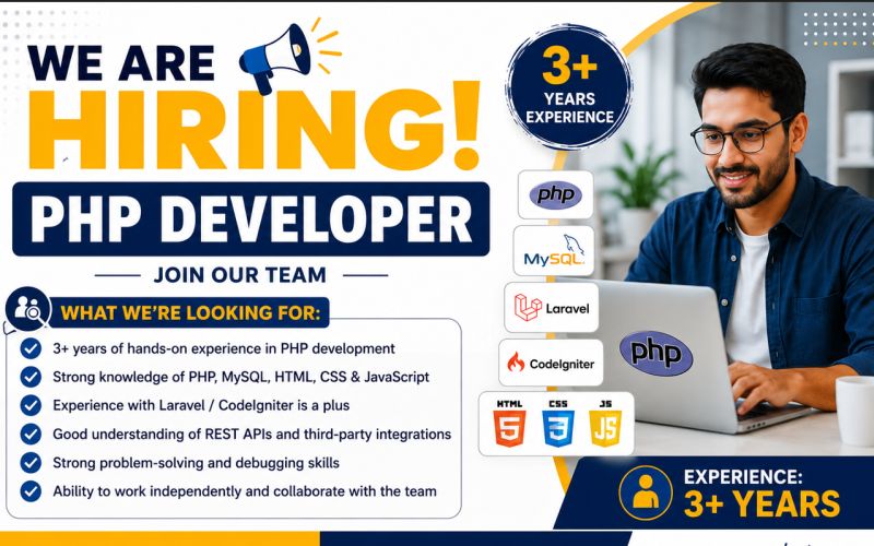 PHP Developer Jobs | 3+ Years Experience